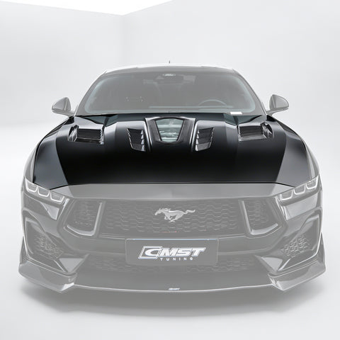 CMST Ford Mustang S650 2.3/5.0 Carbon Fibre Bonnet With Tempered Glass Window
