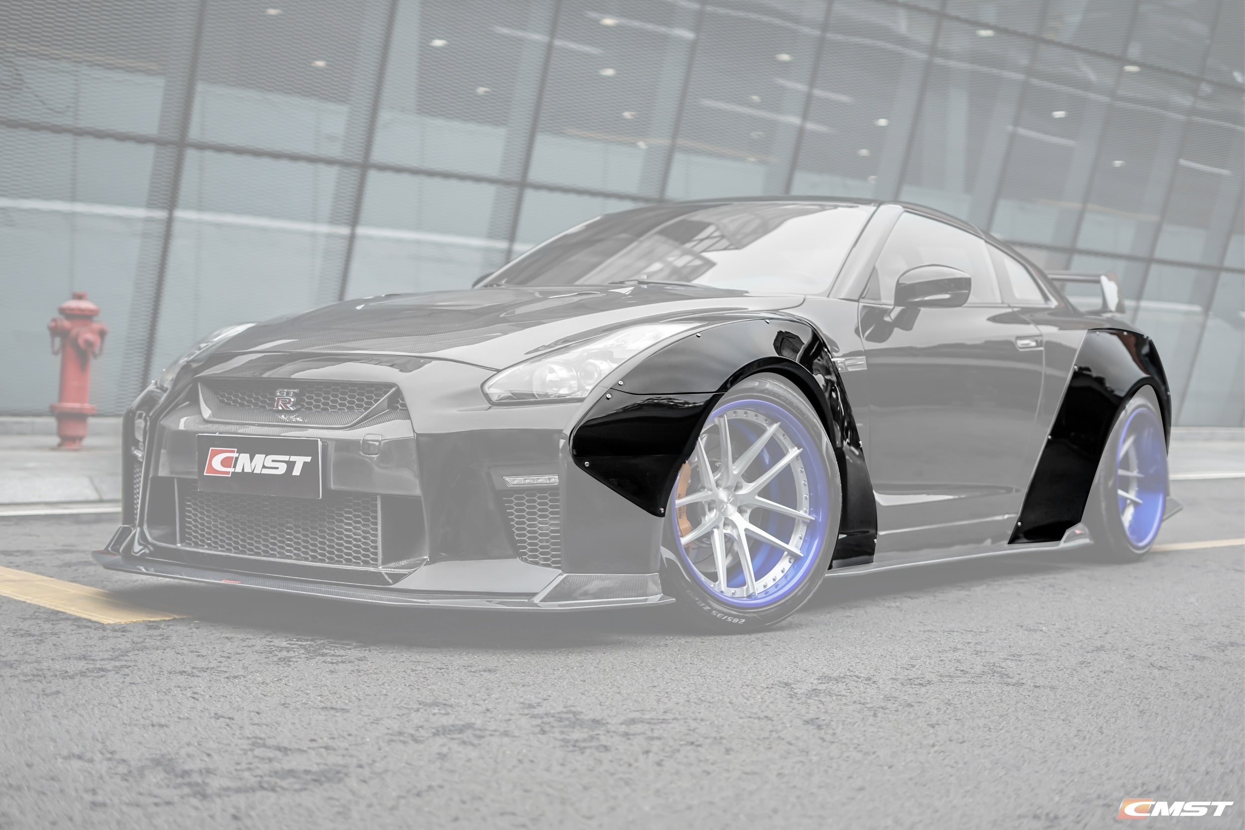 CMST Wide Body Wheel Arch (8 pieces) for Nissan GTR GT-R R35 2008-2016 - Robot Bodykits