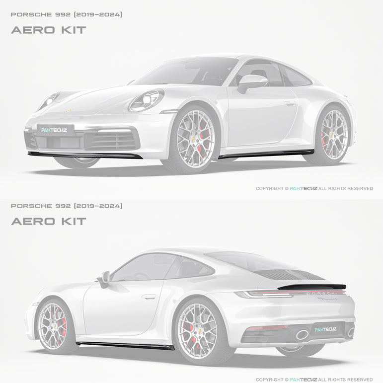 Paktechz Porsche 911 992.1 Carrera, Carrera S Full Dry Carbon Aerodynamics kit 2019-2024