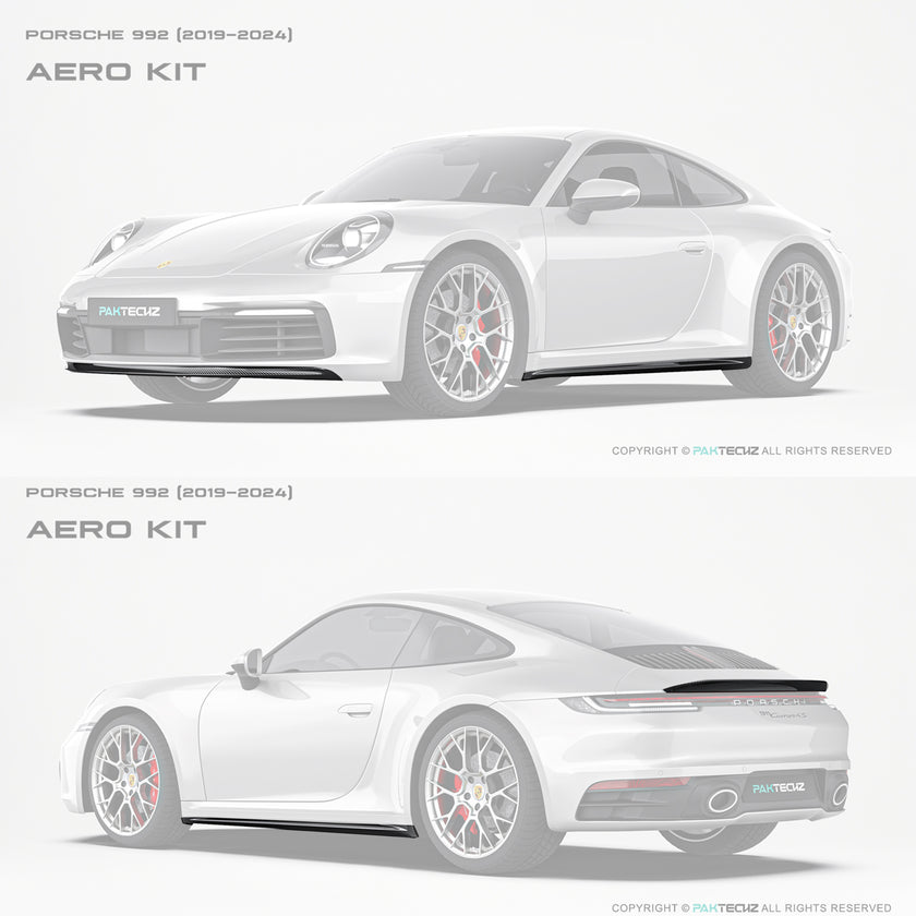 Paktechz Porsche 911 992.1 Carrera, Carrera S Full Dry Carbon Aerodynamics kit 2019-2024
