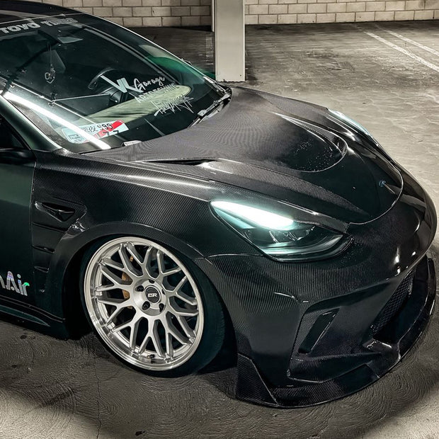 CMST Tesla Model 3 Lightweight Dry-Carbon Fiber Front Fender Replacement (1.58KG)