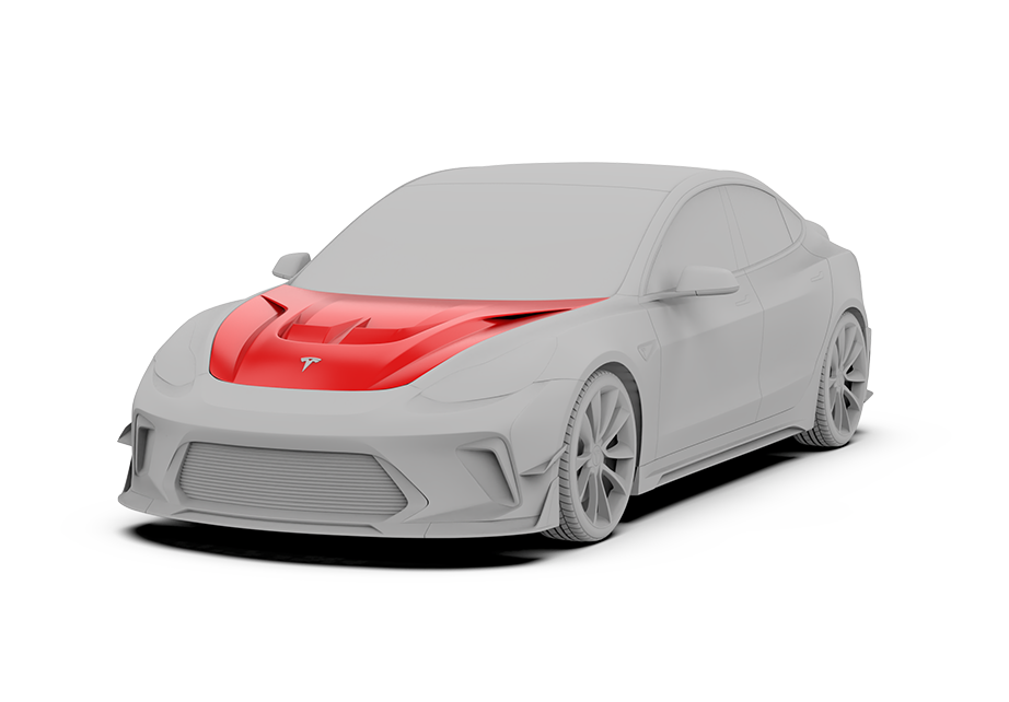 Robot Craftsman Tesla Model 3 Model Y “HACKER” Hood / Bonnet
