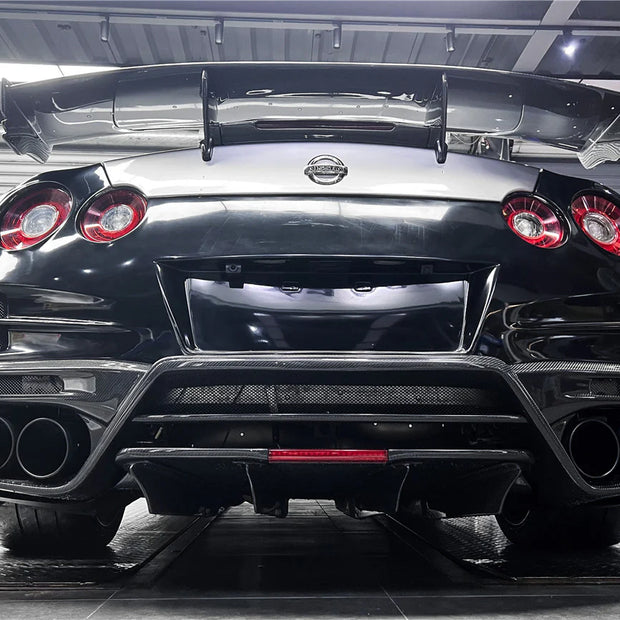 Carbonado TS Style Rear Bumper, Diffuser & Undertray for Nissan GTR GT-R R35 2008-2022 CBA & DBA & EBA Carbon Fiber / FRP