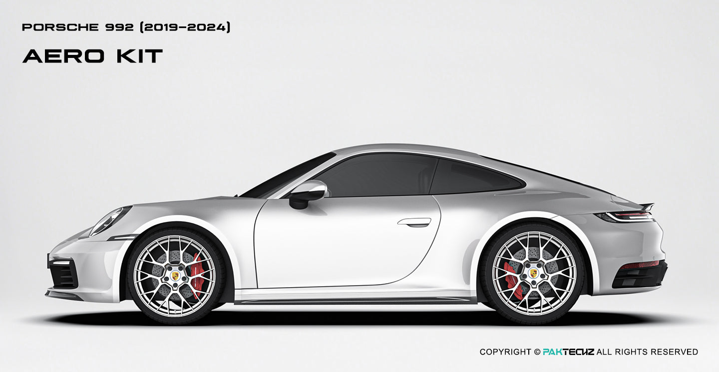 Paktechz Porsche 911 992.1 Carrera, Carrera S Full Dry Carbon Aerodynamics kit 2019-2024