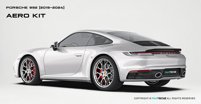 Paktechz Porsche 911 992.1 Carrera, Carrera S Full Dry Carbon Aerodynamics kit 2019-2024