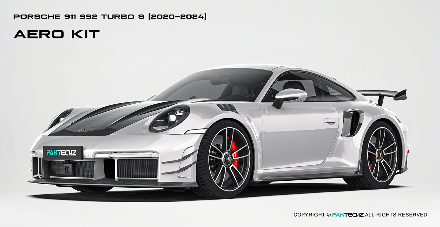 Porsche 911 992.1 Turbo S Paktechz Full Dry Carbon Aerodynamics kit 2020-2024