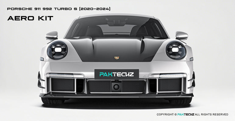 Porsche 911 992.1 Turbo S Paktechz Full Dry Carbon Aerodynamics kit 2020-2024