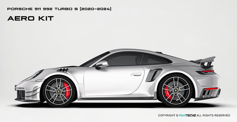 Porsche 911 992.1 Turbo S Paktechz Full Dry Carbon Aerodynamics kit 2020-2024