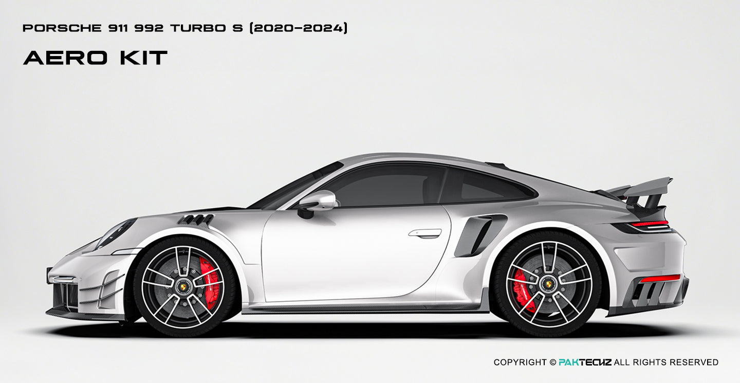 Porsche 911 992.1 Turbo S Paktechz Full Dry Carbon Aerodynamics kit 2020-2024