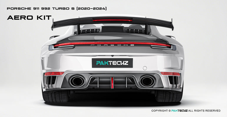 Porsche 911 992.1 Turbo S Paktechz Full Dry Carbon Aerodynamics kit 2020-2024