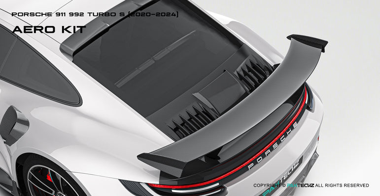Porsche 911 992.1 Turbo S Paktechz Full Dry Carbon Aerodynamics kit 2020-2024