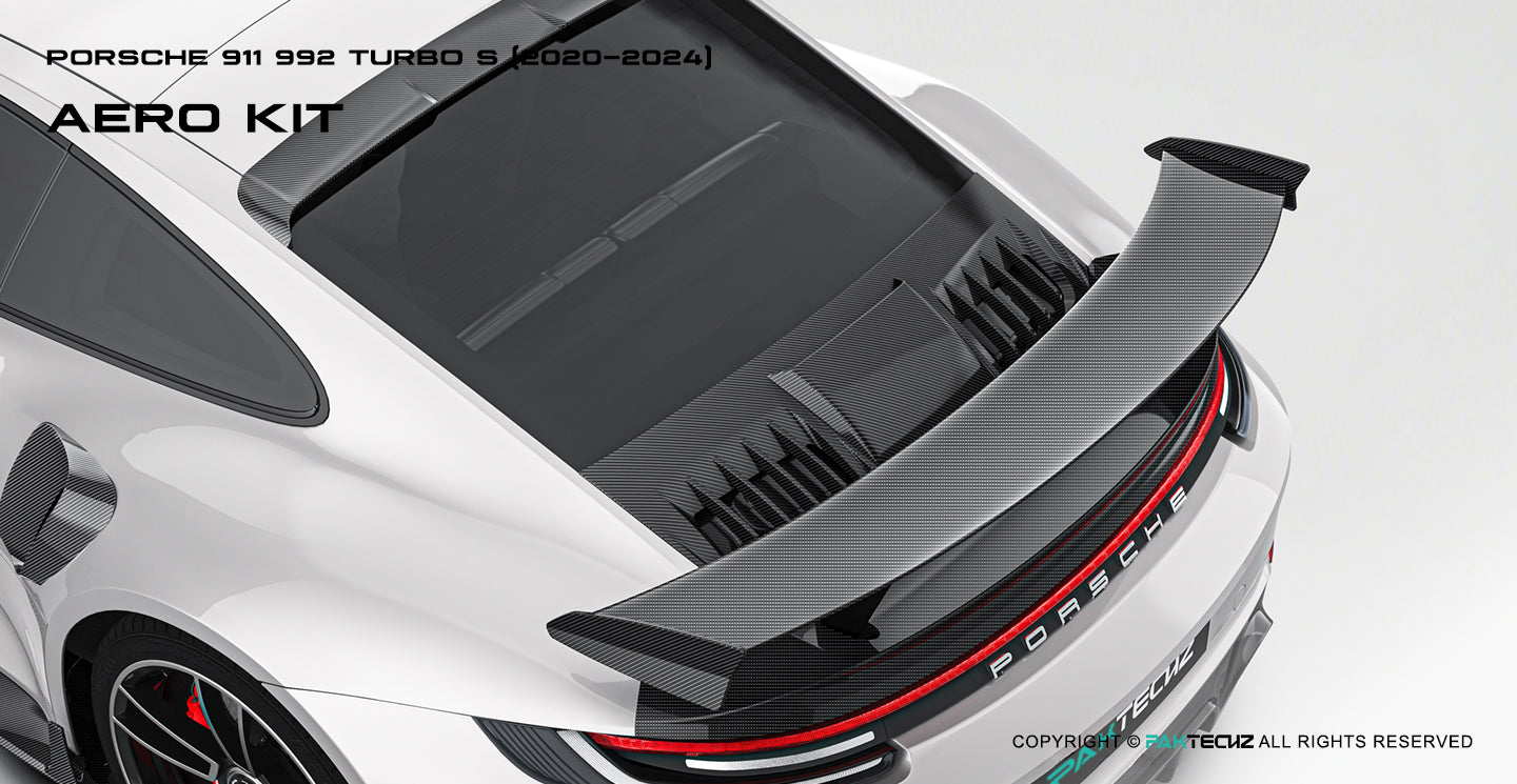 Porsche 911 992.1 Turbo S Paktechz Full Dry Carbon Aerodynamics kit 2020-2024