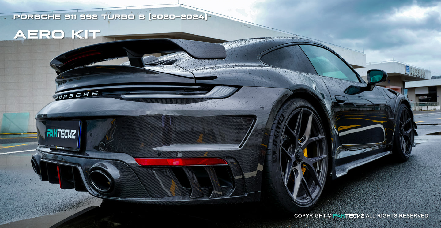 Porsche 911 992.1 Turbo S Paktechz Full Dry Carbon Aerodynamics kit 2020-2024