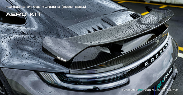 Porsche 911 992.1 Turbo S Paktechz Full Dry Carbon Aerodynamics kit 2020-2024