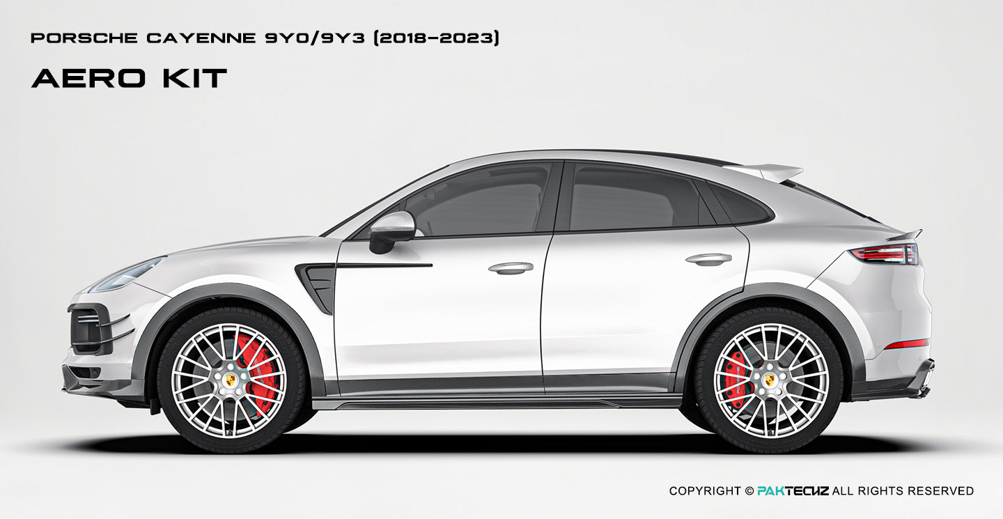 Porsche Cayenne Paktechz Full Dry Carbon Aerodynamics kit 2018-20