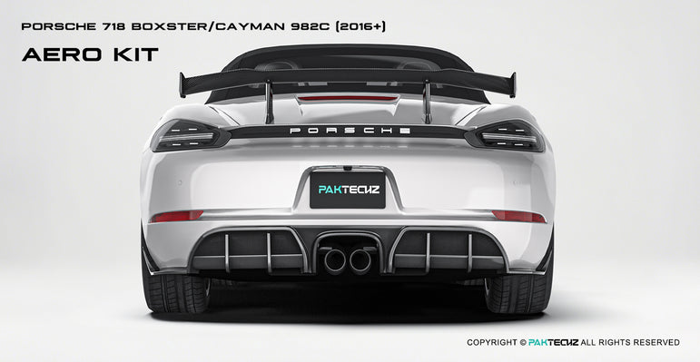 Porsche 718 2016-2020 Porsche Cayman / Boxster (GTS is not suitable) Paktechz Full Dry Carbon Aerodynamics kit