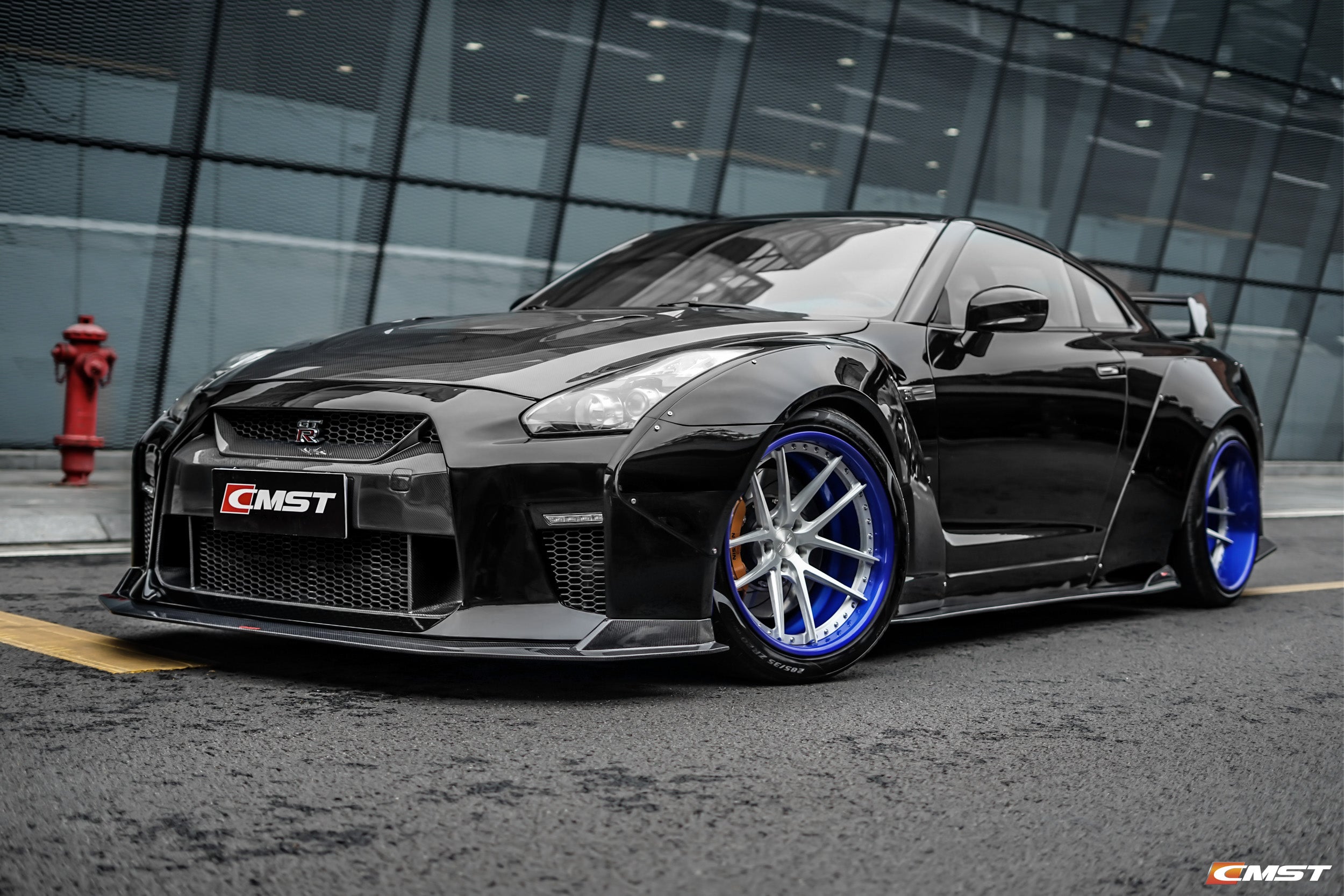 CMST Wide Body Wheel Arch (8 pieces) for Nissan GTR GT-R R35 2008-2016 - Robot Bodykits