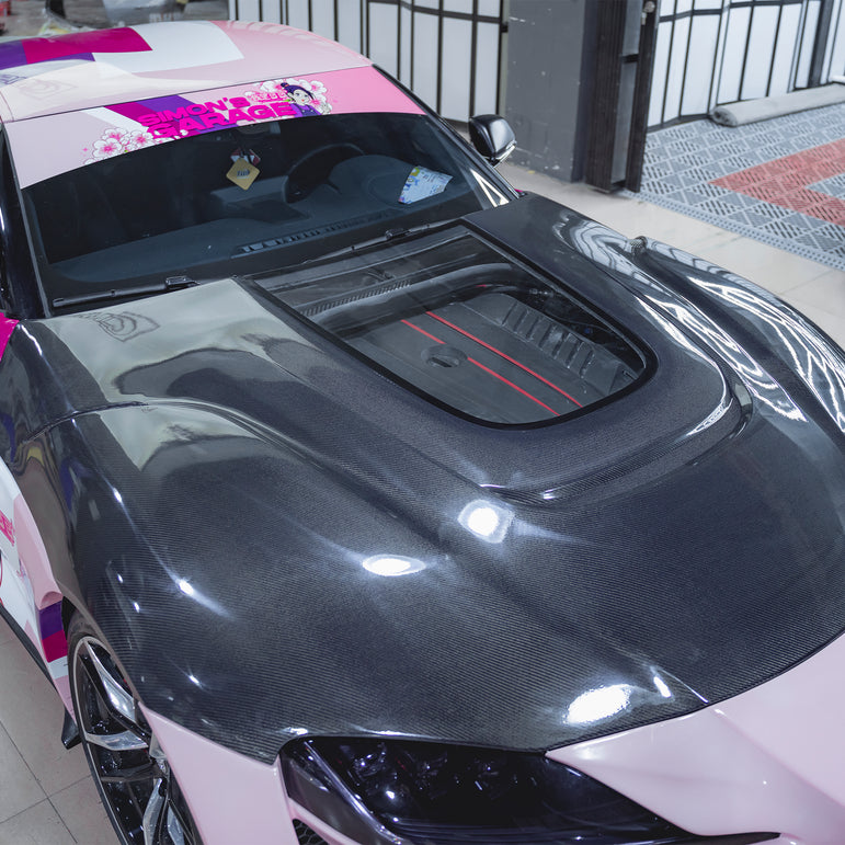 CMST Tuning Carbon Fiber Glass Transparent Hood Bonnet for Toyota GR Supra A90 A91