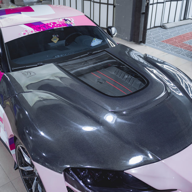 CMST Tuning Carbon Fiber Glass Transparent Hood Bonnet for Toyota GR Supra A90 A91 - Robot Bodykits