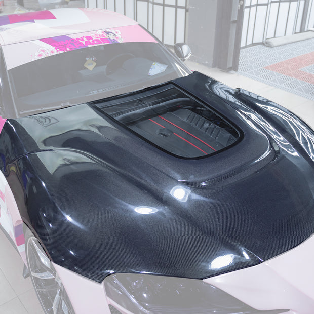 CMST Tuning Carbon Fiber Glass Transparent Hood Bonnet for Toyota GR Supra A90 A91 - Robot Bodykits