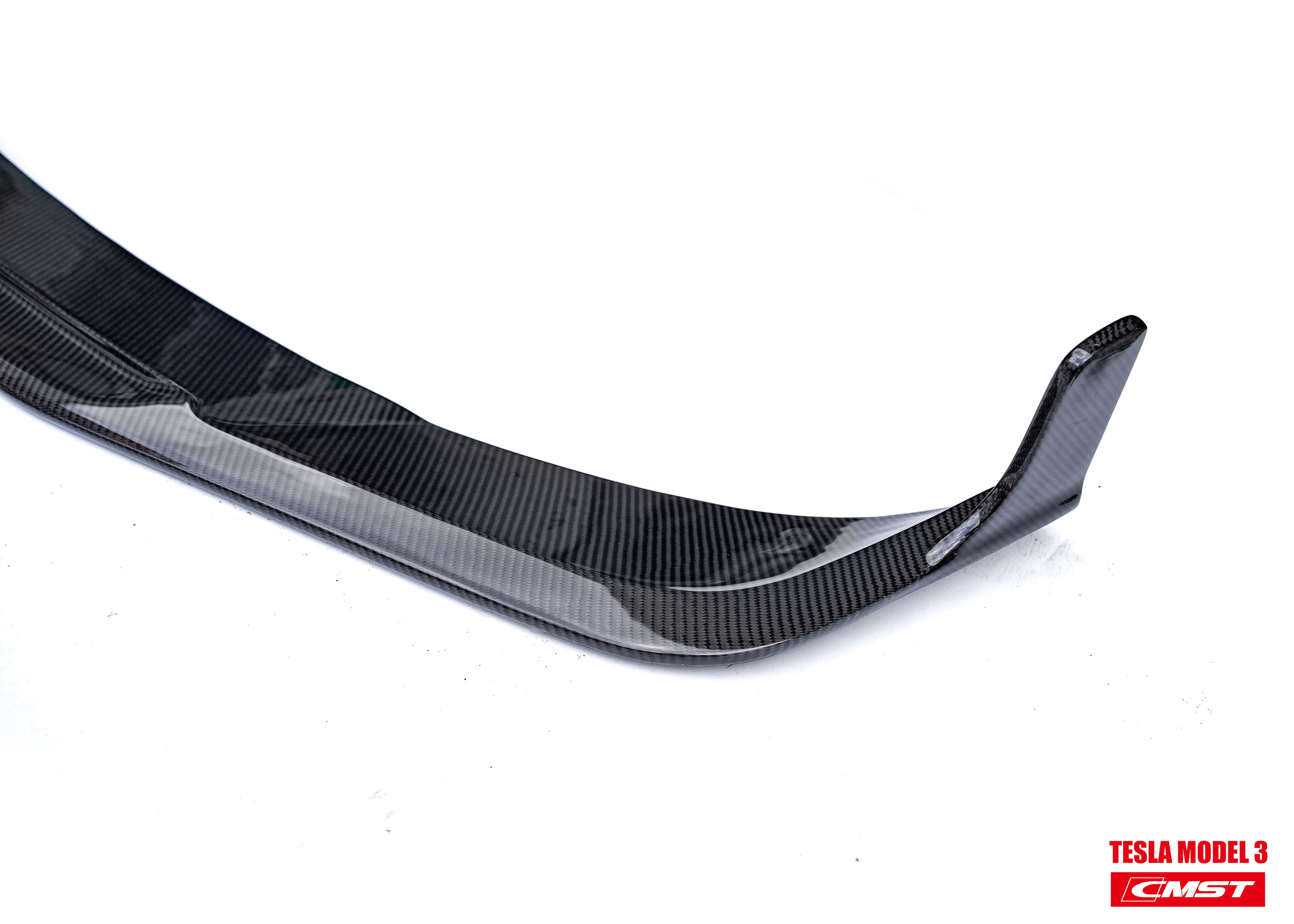 CMST Tuning Carbon Fiber Front Bumper for Tesla Model 3 Ver.1 with Carbon Fiber Canards & Front Lip - Robot Bodykits