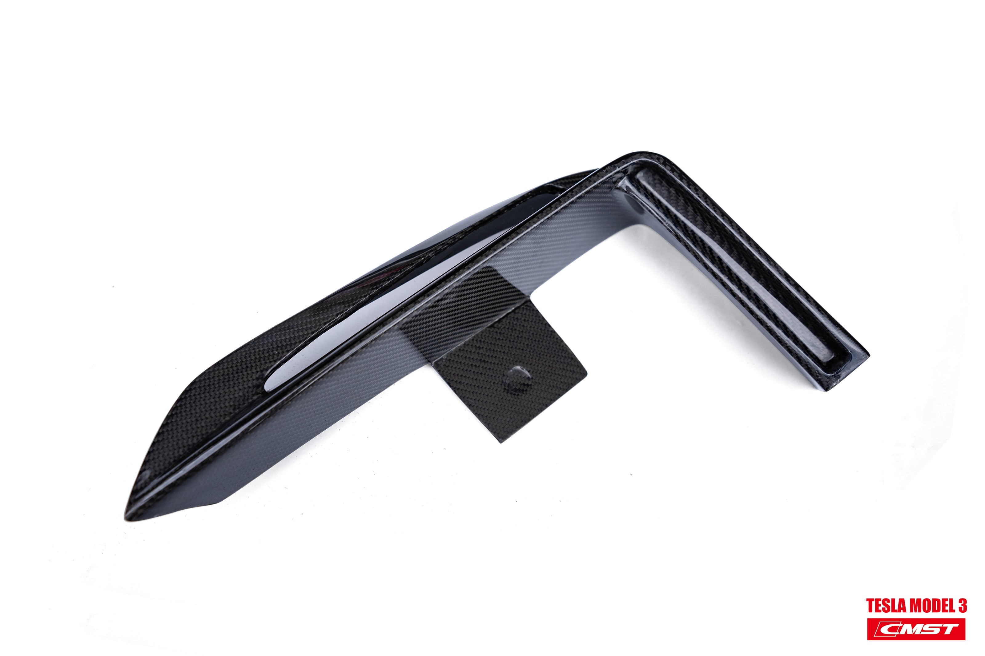 CMST Tuning Carbon Fiber Front Bumper for Tesla Model 3 Ver.1 with Carbon Fiber Canards & Front Lip - Robot Bodykits