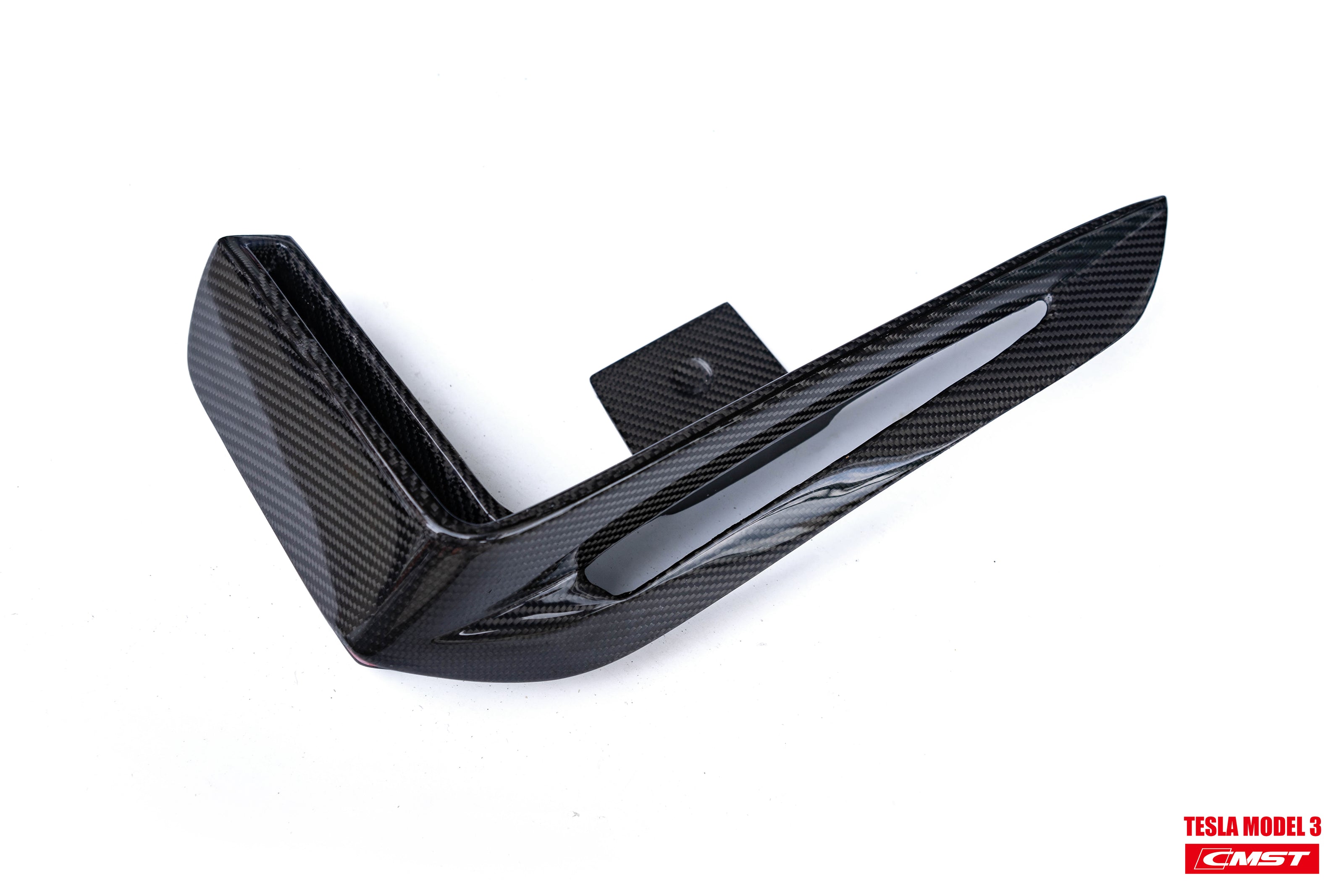 CMST Tuning Carbon Fiber Front Bumper for Tesla Model 3 Ver.1 with Carbon Fiber Canards & Front Lip - Robot Bodykits