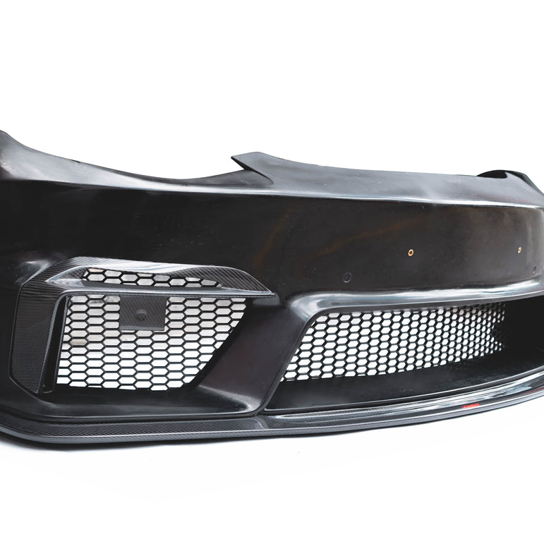 CMST Tuning Carbon Fiber Front Bumper for Tesla Model 3 Ver.1 with Carbon Fiber Canards & Front Lip - Robot Bodykits