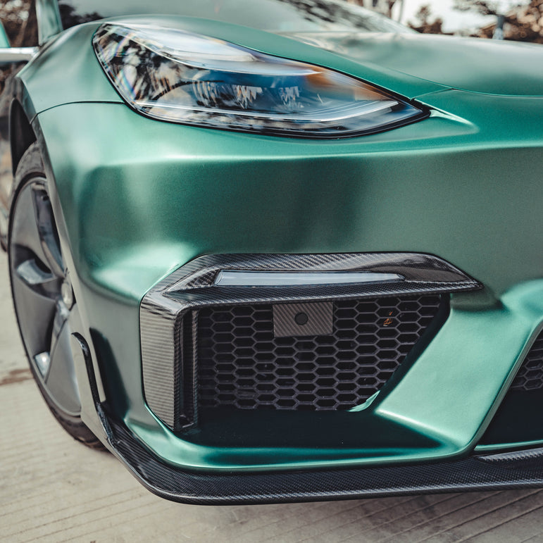 CMST Tuning Carbon Fiber Front Bumper for Tesla Model 3 Ver.1 with Carbon Fiber Canards & Front Lip - Robot Bodykits