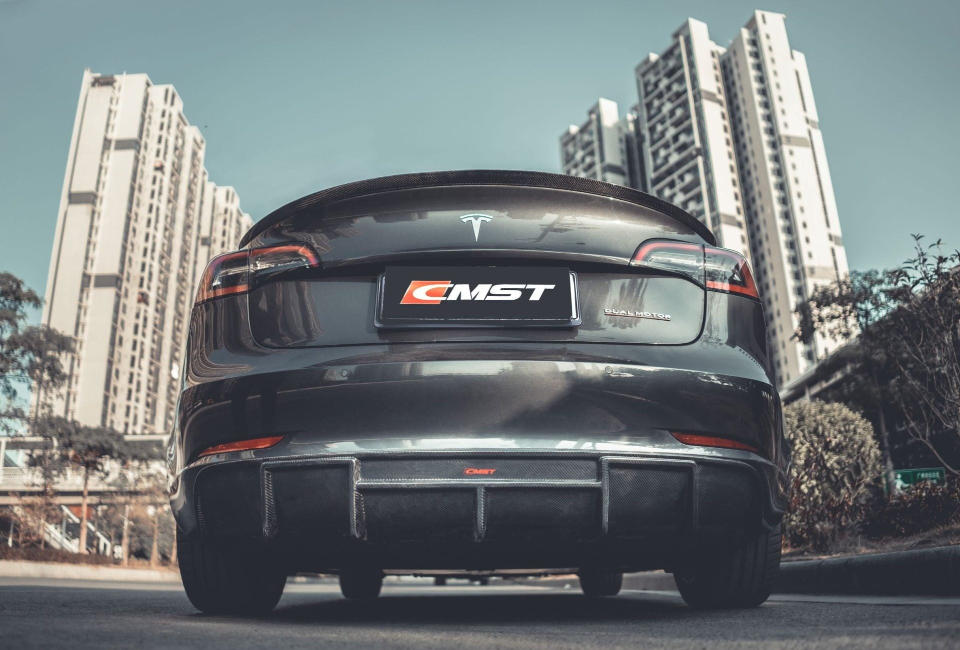 CMST Carbon Fiber Full Body Kit Style B for Tesla Model 3 - Robot Bodykits
