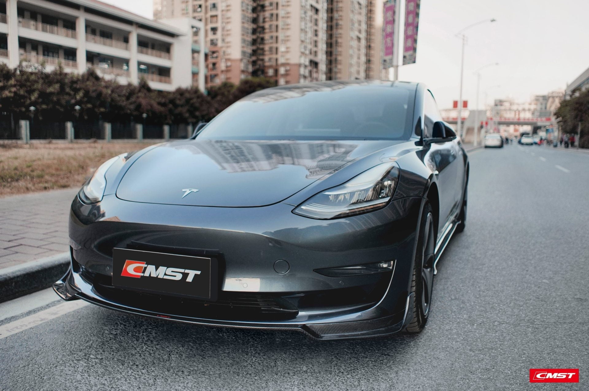 CMST Carbon Fiber Full Body Kit Style B for Tesla Model 3 - Robot Bodykits