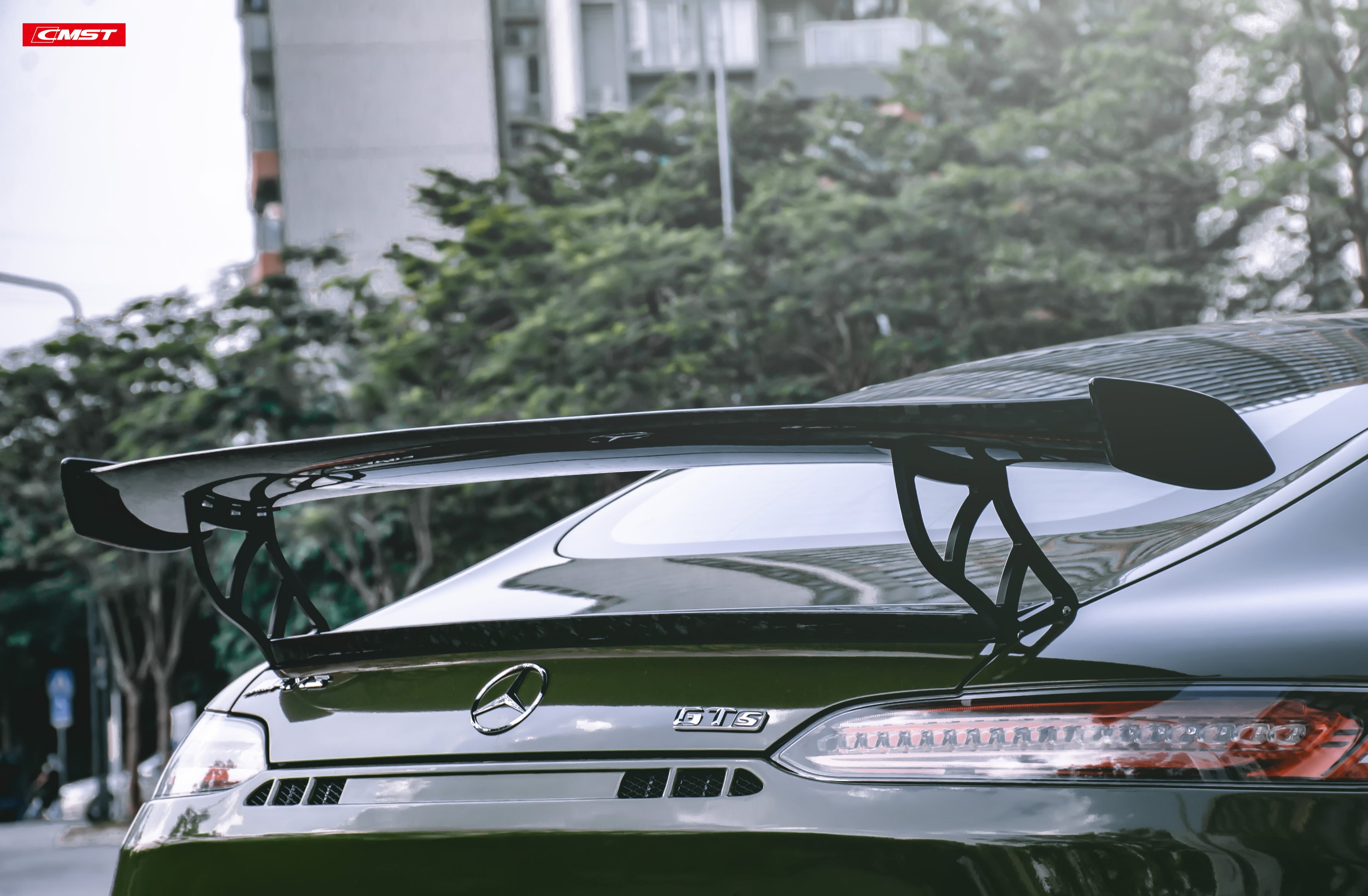 CMST Tuning Carbon Fiber Rear Spoiler Wing Ver.2 for Mercedes Benz C190 AMG GT GTS GTC 2015-2021 - Robot Bodykits