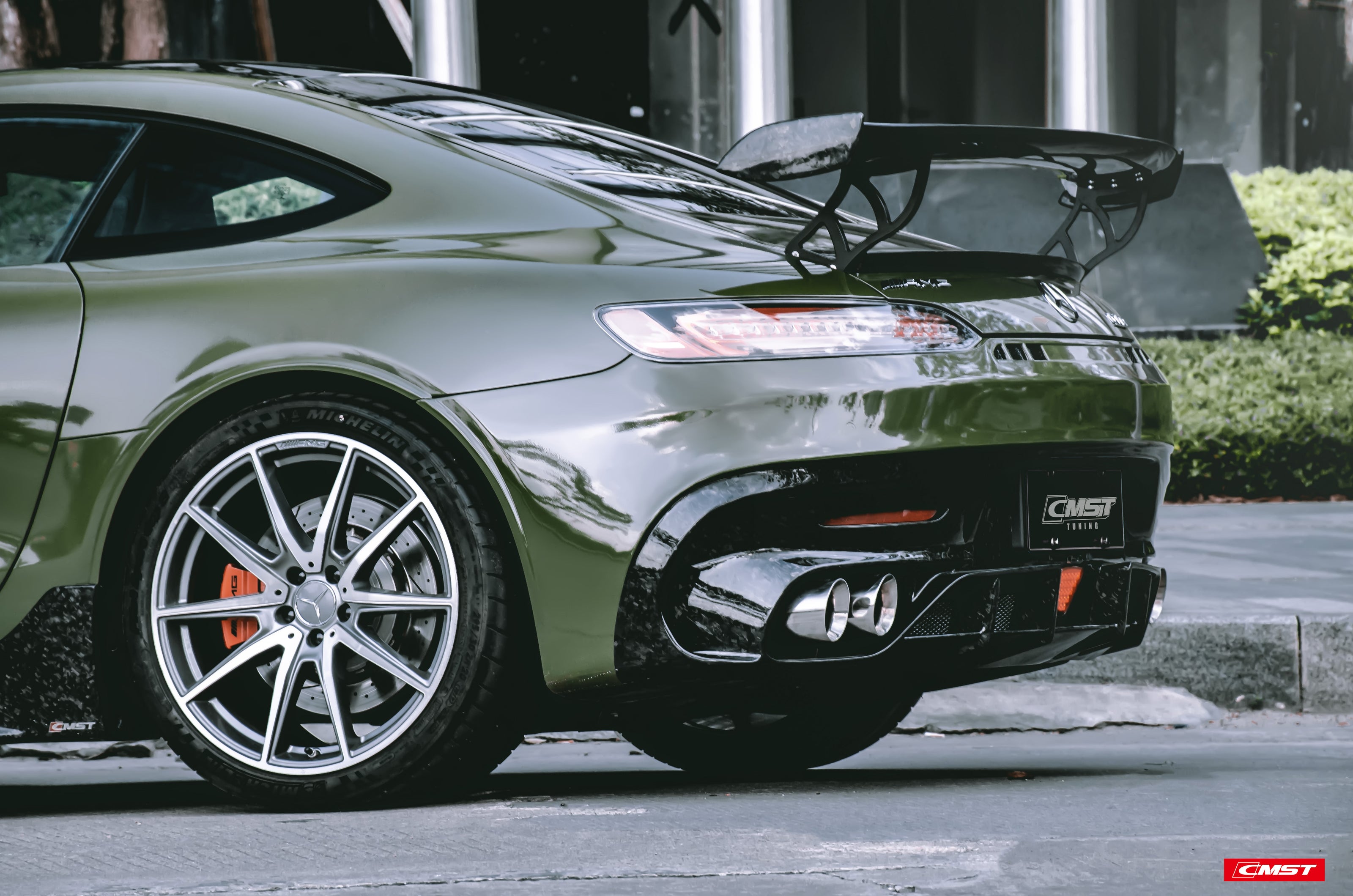 CMST Tuning Carbon Fiber Rear Spoiler Wing Ver.2 for Mercedes Benz C190 AMG GT GTS GTC 2015-2021 - Robot Bodykits
