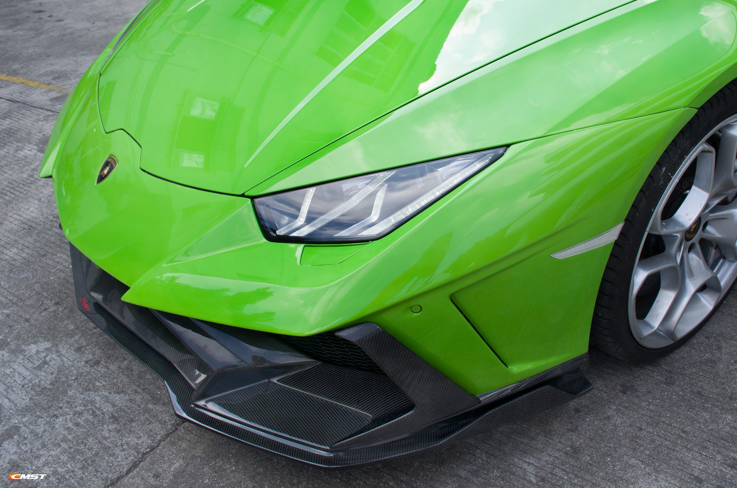 CMST Tuning Front Bumper Set for Lamborghini Huracan Tecnica P Evo LP/610/580 Carbon Fiber/FRP - Robot Bodykits