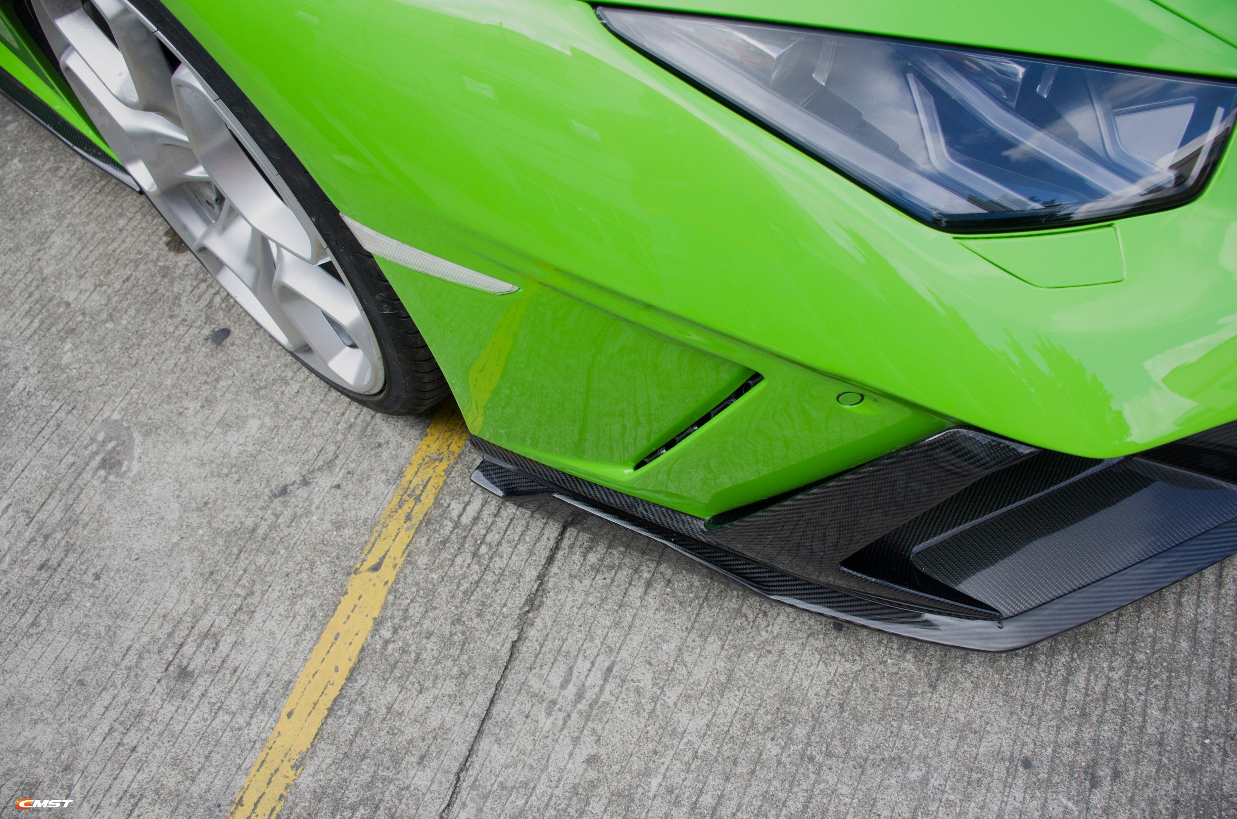 CMST Tuning Front Bumper Set for Lamborghini Huracan Tecnica P Evo LP/610/580 Carbon Fiber/FRP - Robot Bodykits