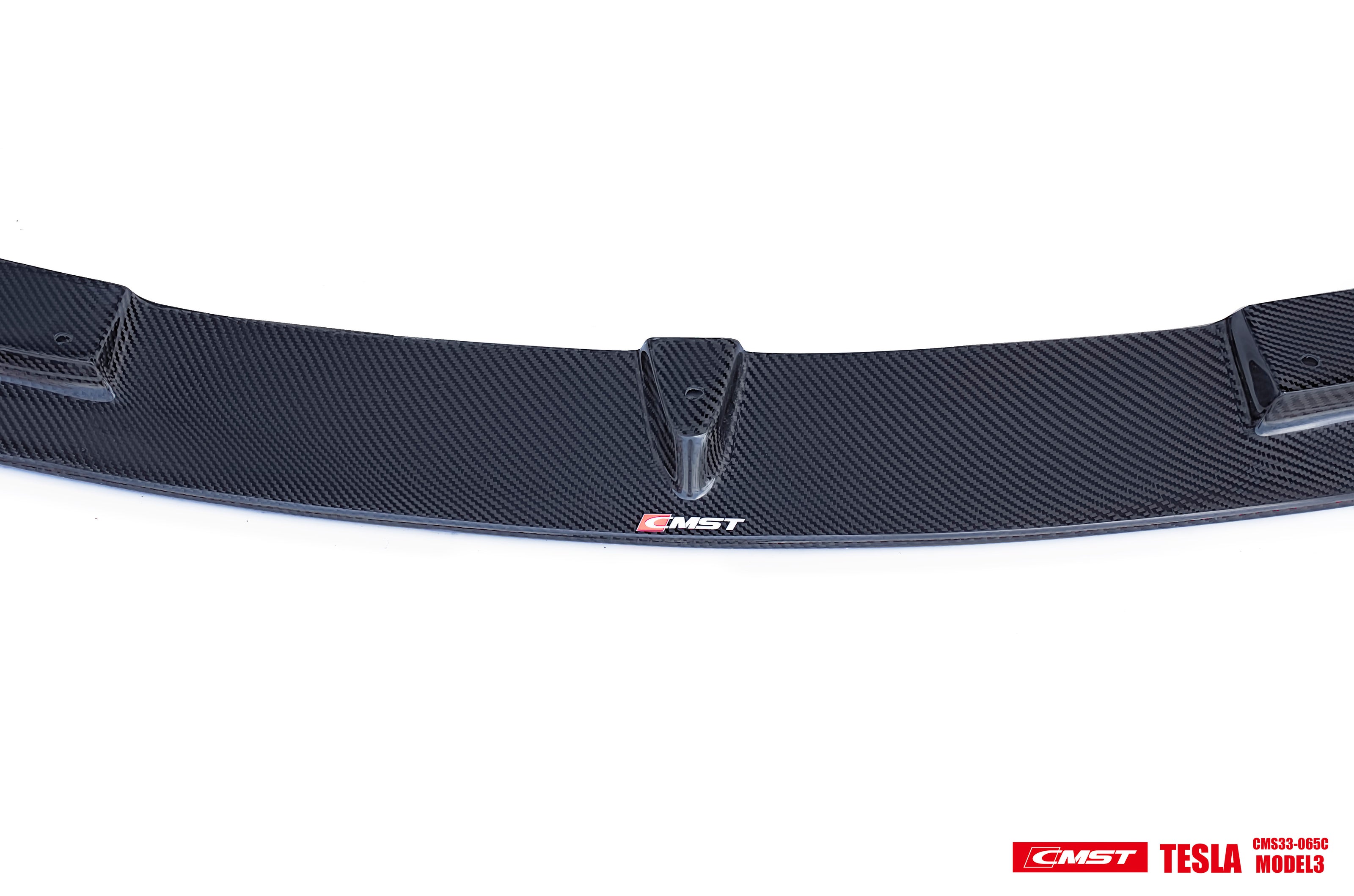CMST Tuning Carbon Fiber Front Bumper & Front Lip for Tesla Model 3 Ver.2 - Robot Bodykits