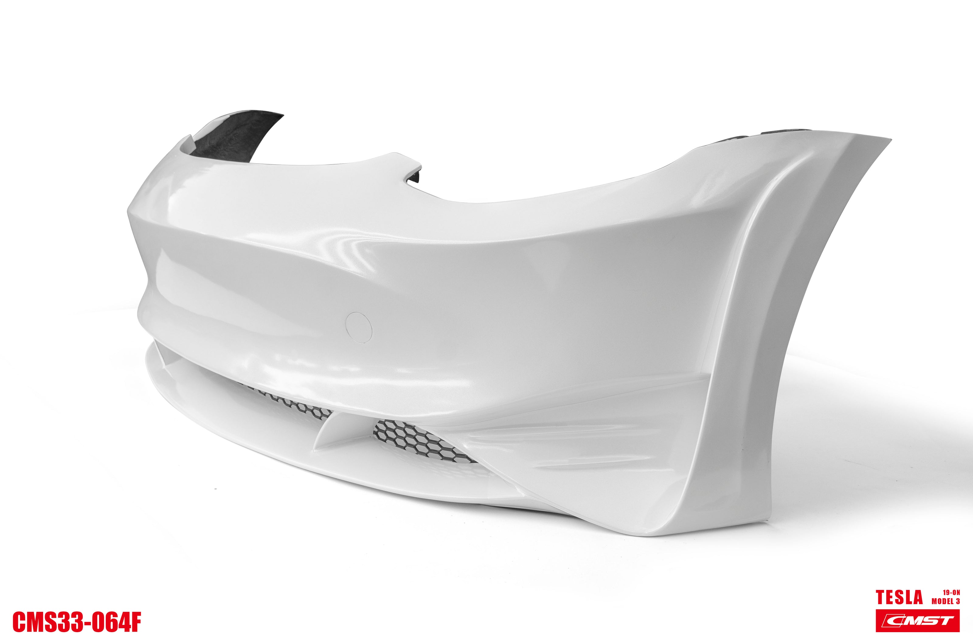 CMST Tuning Carbon Fiber Front Bumper & Front Lip for Tesla Model 3 Ver.2 - Robot Bodykits