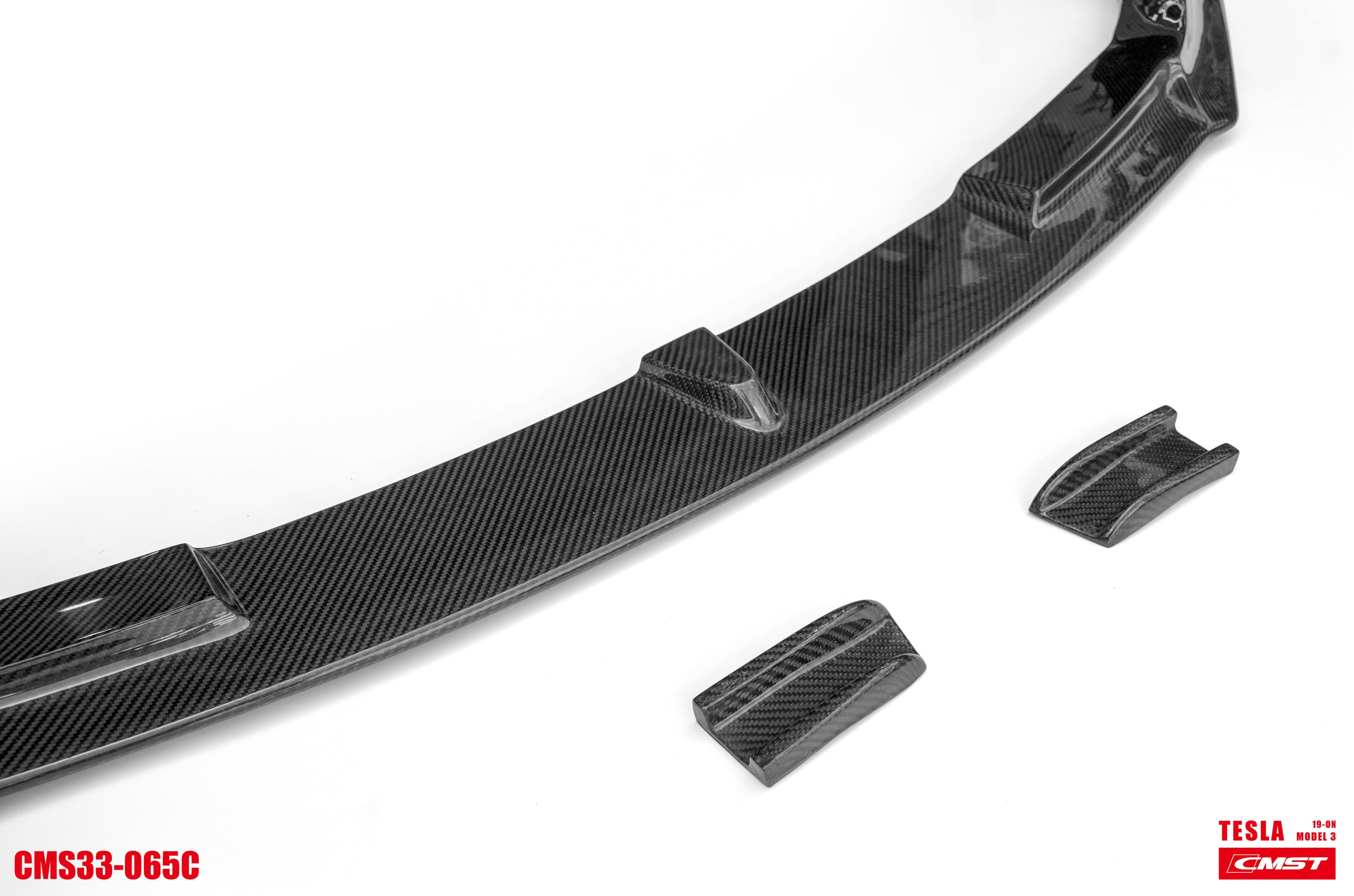 CMST Tuning Carbon Fiber Front Bumper & Front Lip for Tesla Model 3 Ver.2 - Robot Bodykits