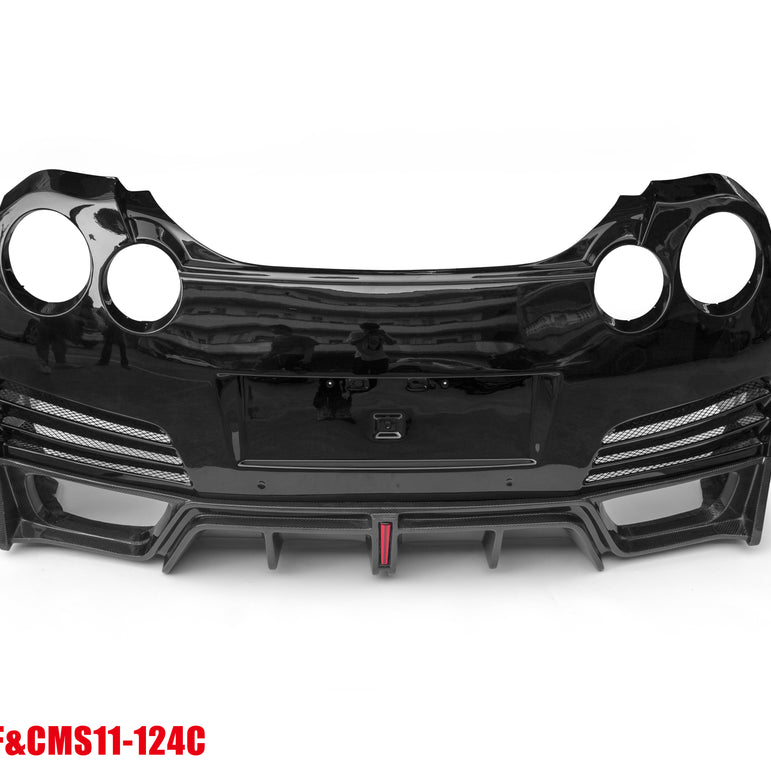 CMST Tuning Rear Bumper & Rear Diffuser Ver.2 for Nissan GTR GT-R R35 2008-2016 Carbon Fiber / FRP - Robot Bodykits