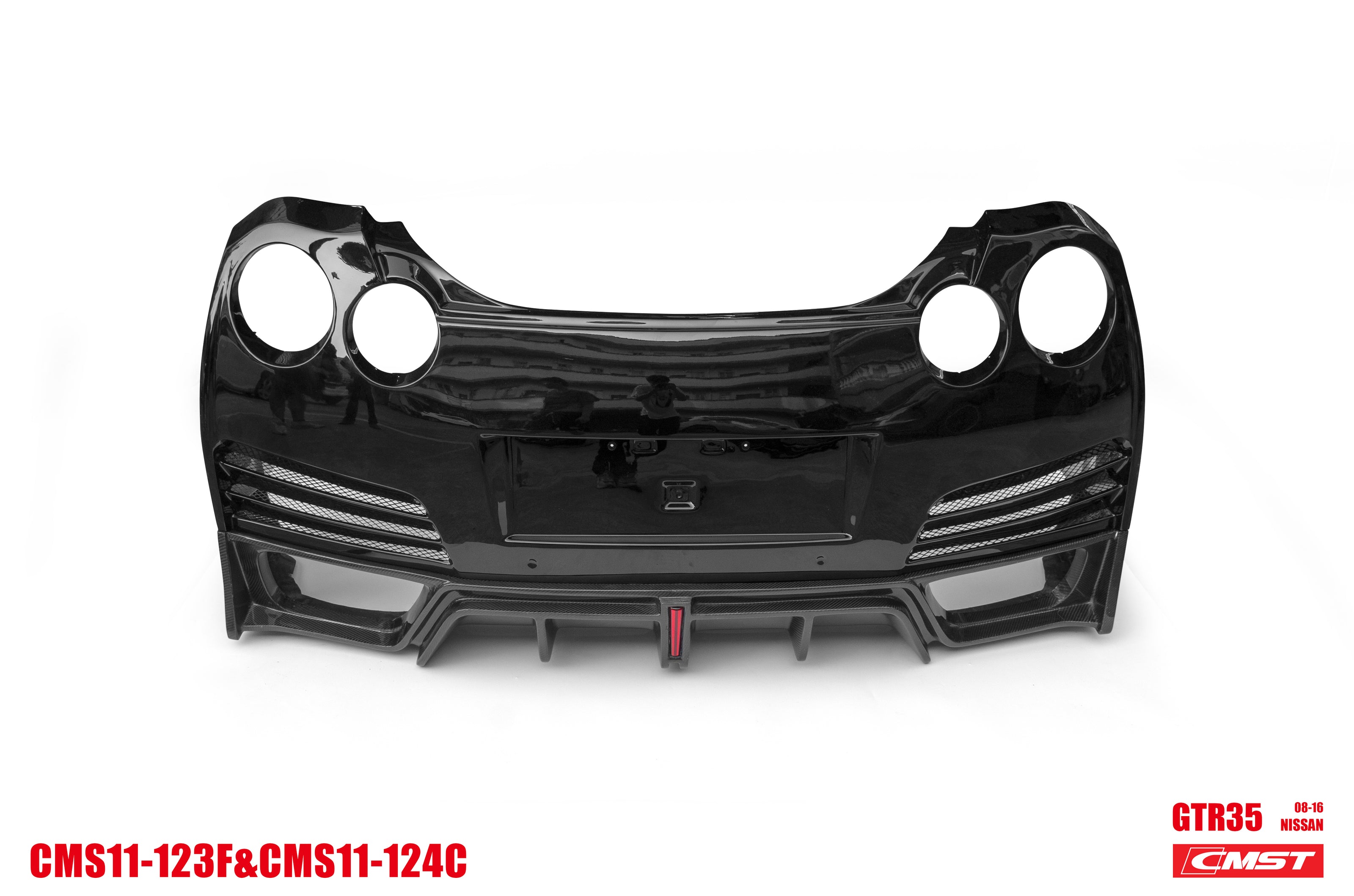 CMST Tuning Rear Bumper & Rear Diffuser Ver.2 for Nissan GTR GT-R R35 2008-2016 Carbon Fiber / FRP - Robot Bodykits