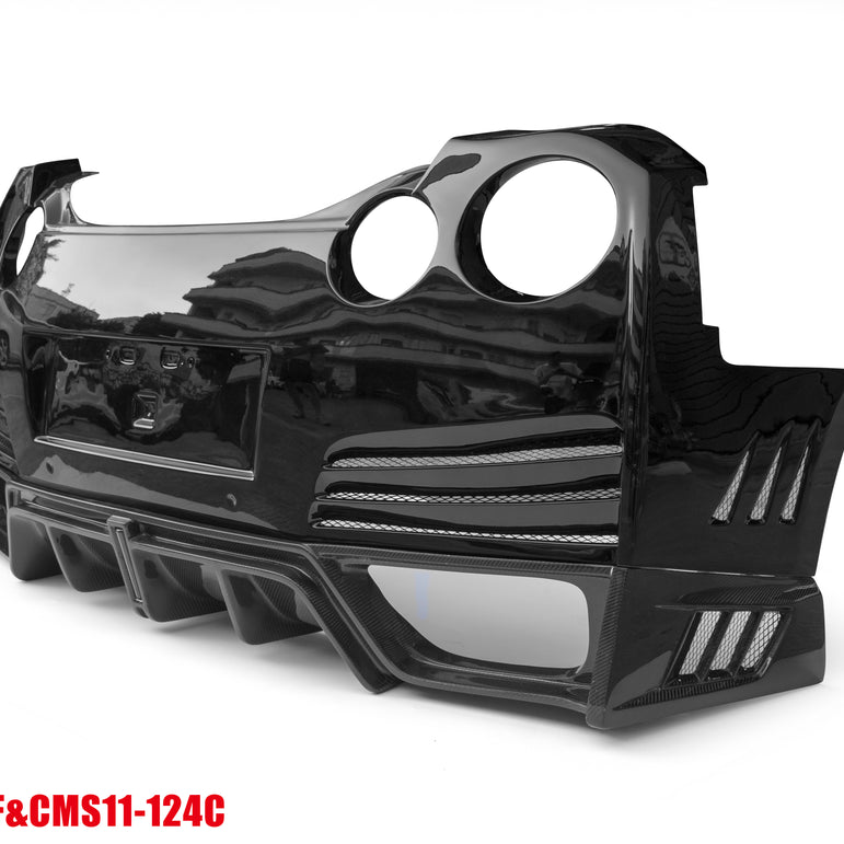 CMST Tuning Rear Bumper & Rear Diffuser Ver.2 for Nissan GTR GT-R R35 2008-2016 Carbon Fiber / FRP - Robot Bodykits