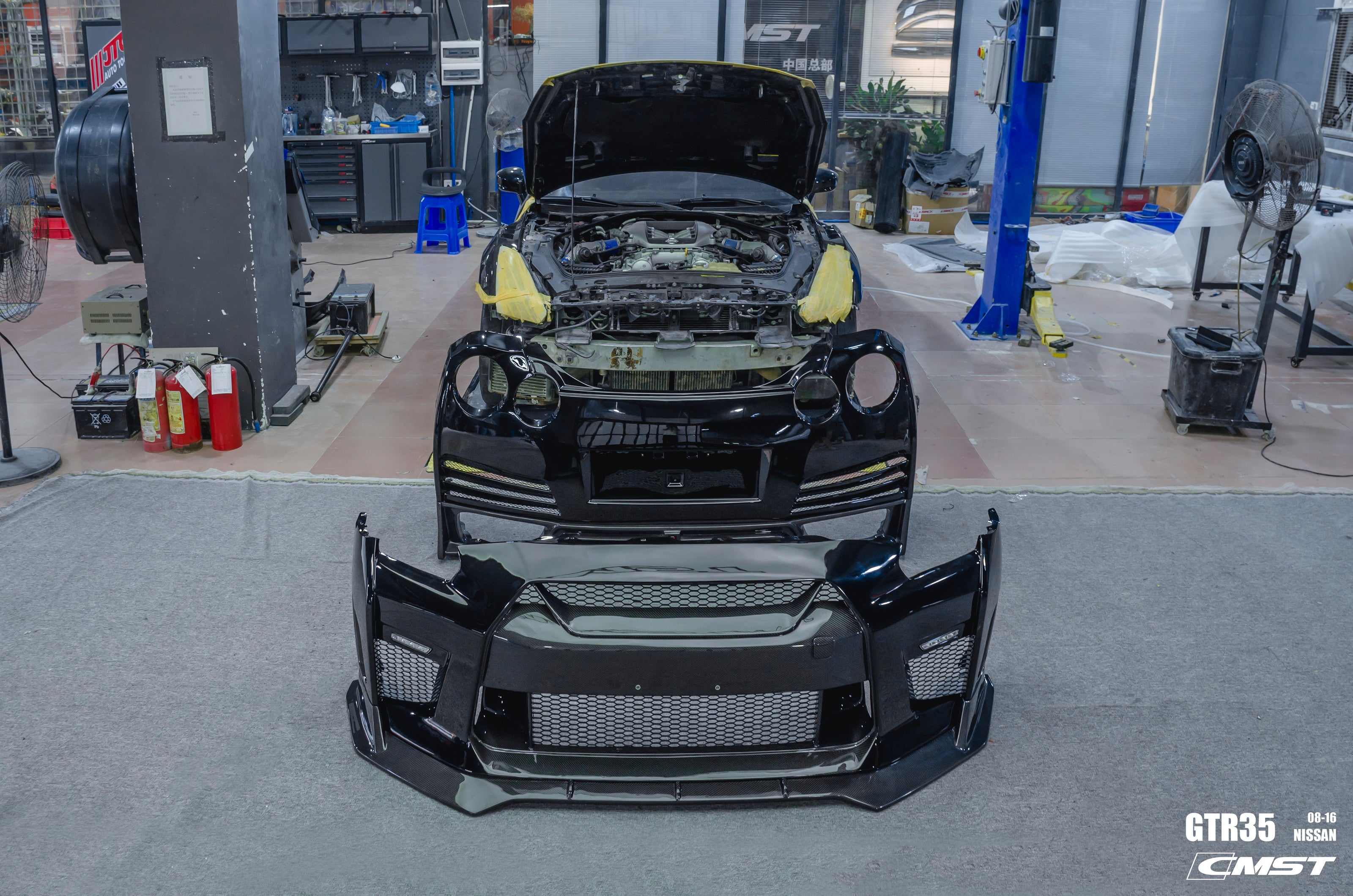 CMST Tuning Stage 2 Front Bumper & Front Lip for Nissan GTR GT-R R35 2008-2016 Facelift Conversion Kit Carbon Fiber / FRP - Robot Bodykits
