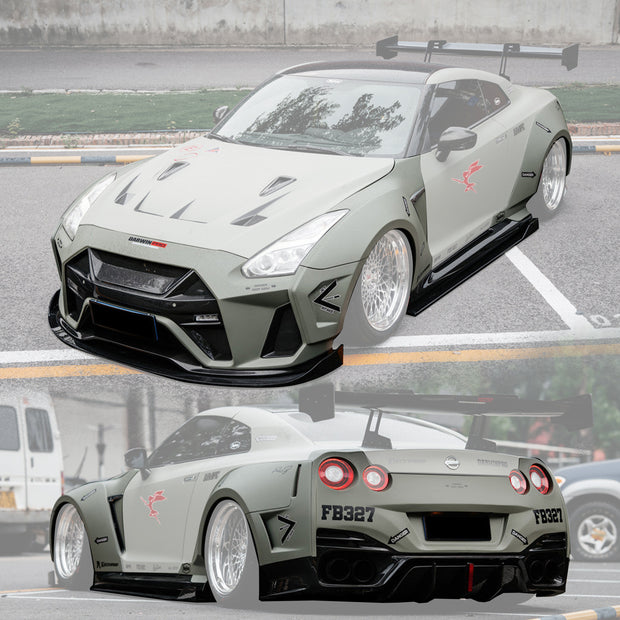 DarwinPRO 2008-2022 Nissan GTR R35 CBA & DBA & EBA BKSSII Style Partial Carbon Fiber Full Wide Body Kit