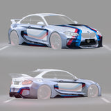 2014-2019 BMW 2 Series F22 VR Style Partial Carbon Fiber Wide Body Full Body Kit