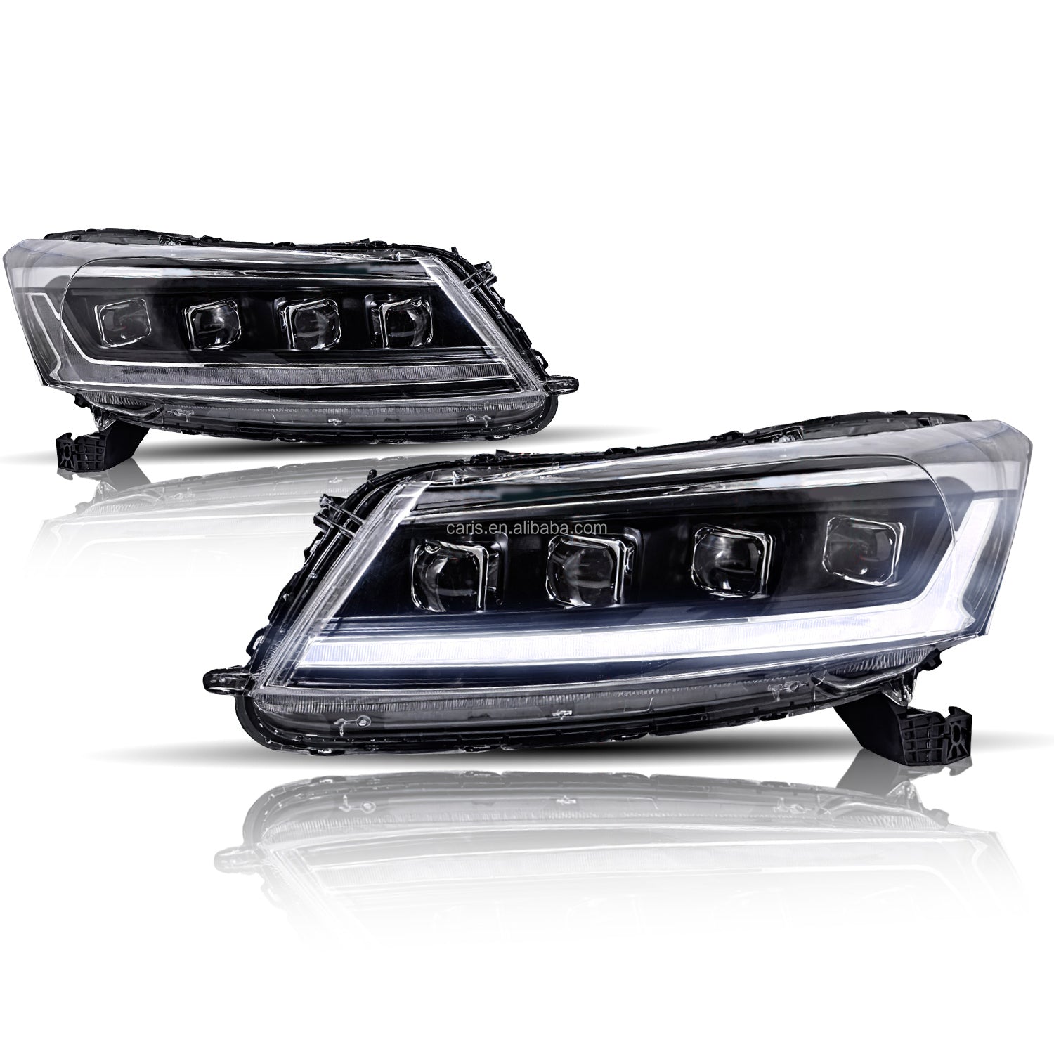 Full LED Headlights Assembly For 8th Gen Honda Accord 2008-2012