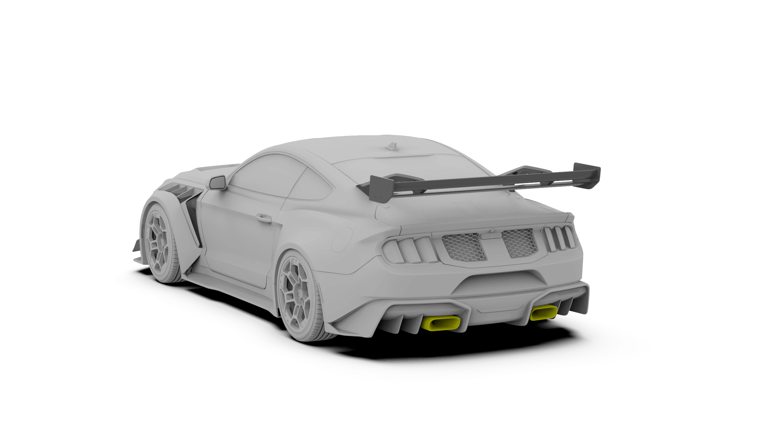 Robot Ford Mustang V5 GTR Widebody Exhaust Option