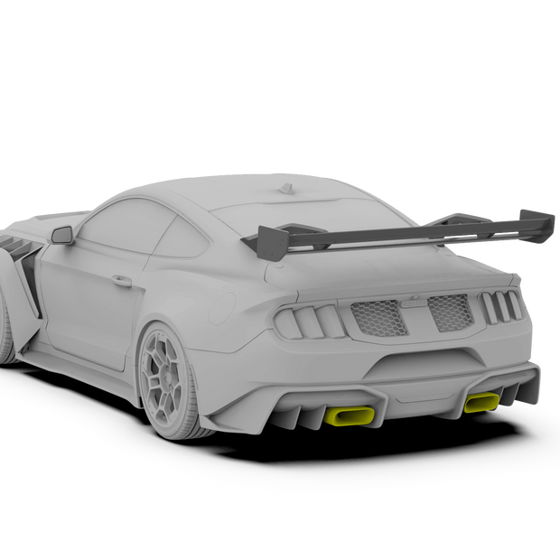 Robot Ford Mustang V5 GTR Widebody Exhaust Option
