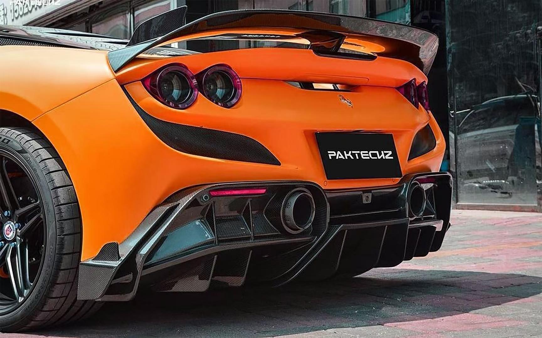 Ferrari F8 Paktechz Full Dry Carbon Aerodynamics kit
