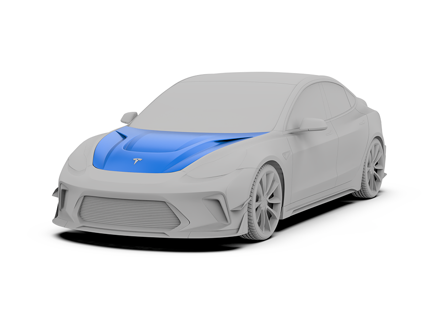 Robot Craftsman Tesla Model 3 Model Y “HACKER” Hood / Bonnet