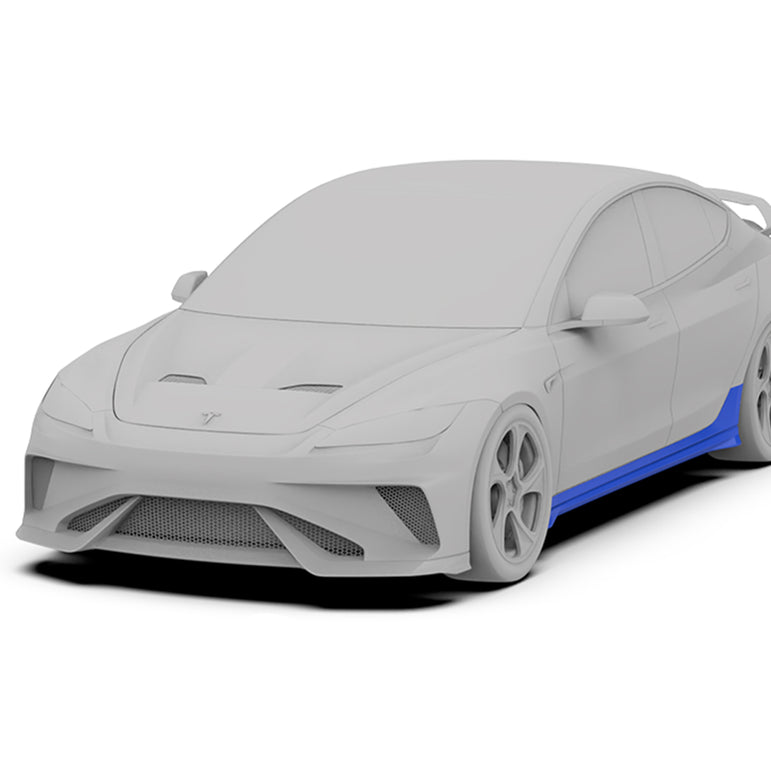 Robot Craftsman Tesla Model 3 Highland "HACKER" Side Skirts
